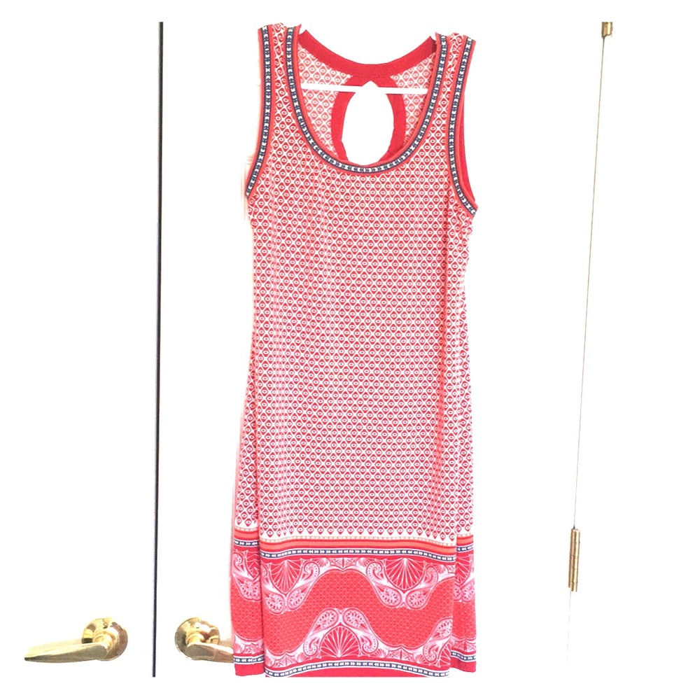 MAX STUDIO red print summer dress size S